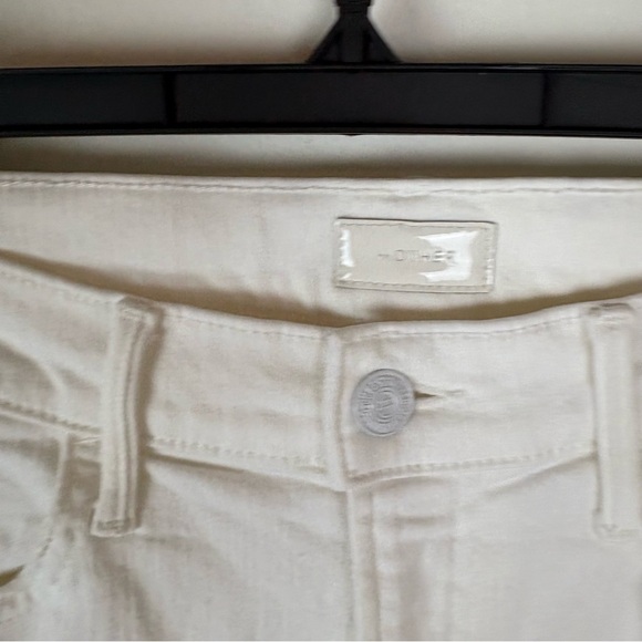 MOTHER The Hustler Ankle Fray Jeans White Size 30 - Picture 5 of 13